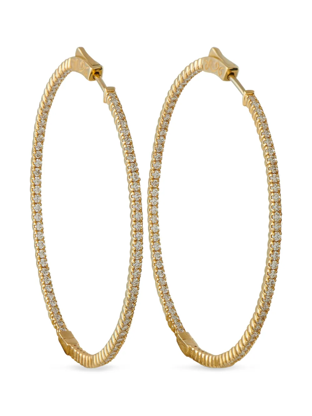 LB Exclusive diamond hoop earrings - Oro