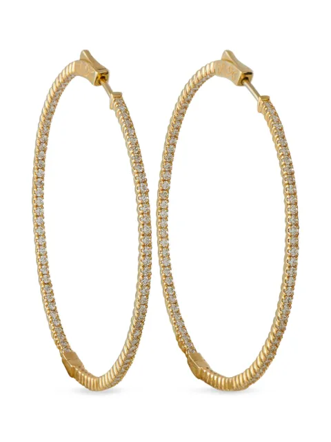 LB Exclusive diamond hoop earrings