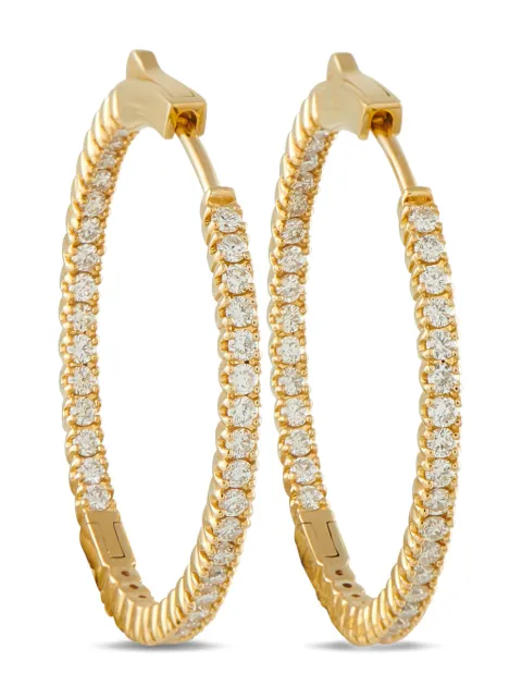 LB Exclusive diamond hoop earrings