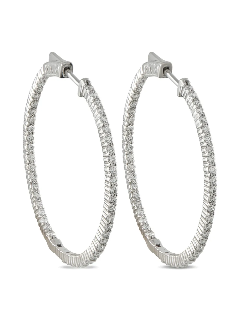 LB Exclusive diamond hoop earrings - Argento
