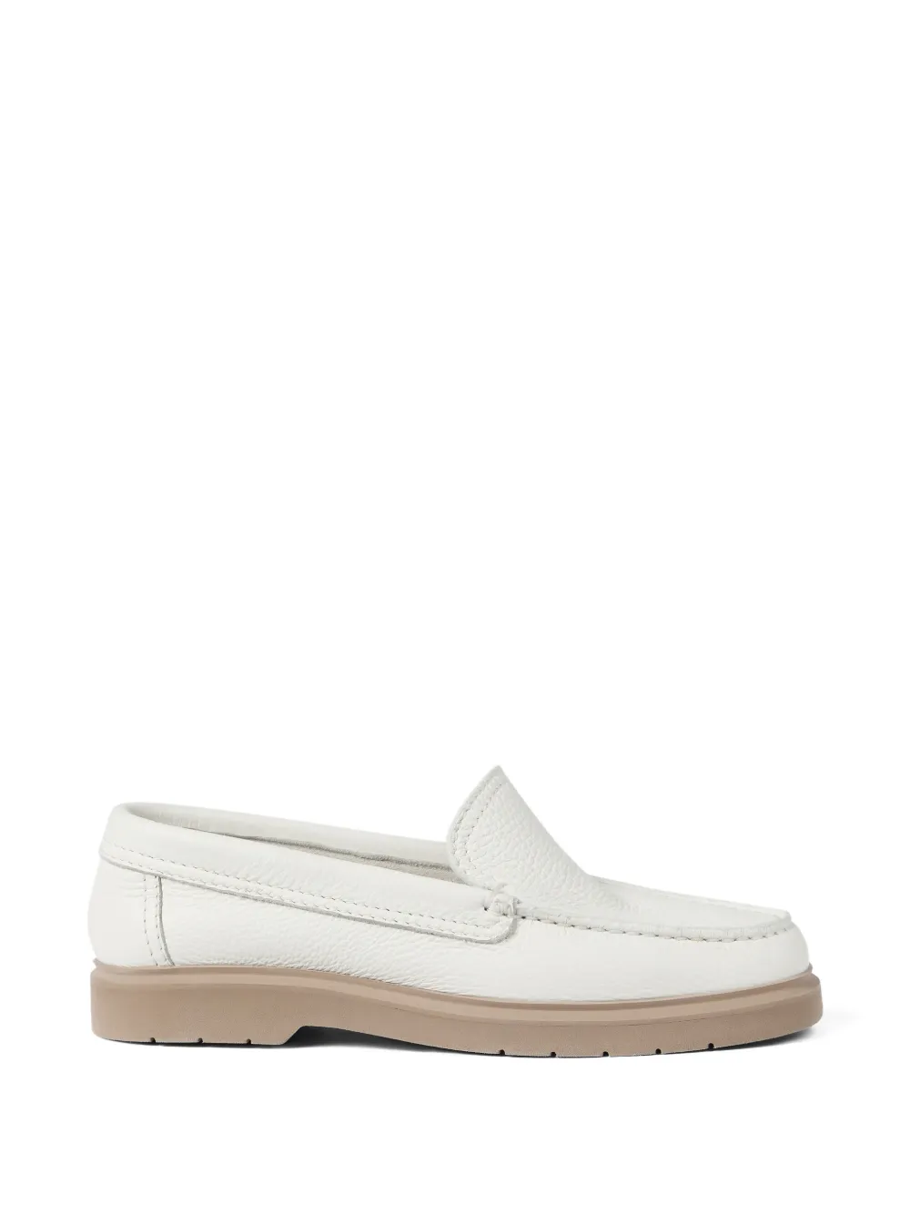 Brunello Cucinelli leather loafers - Bianco
