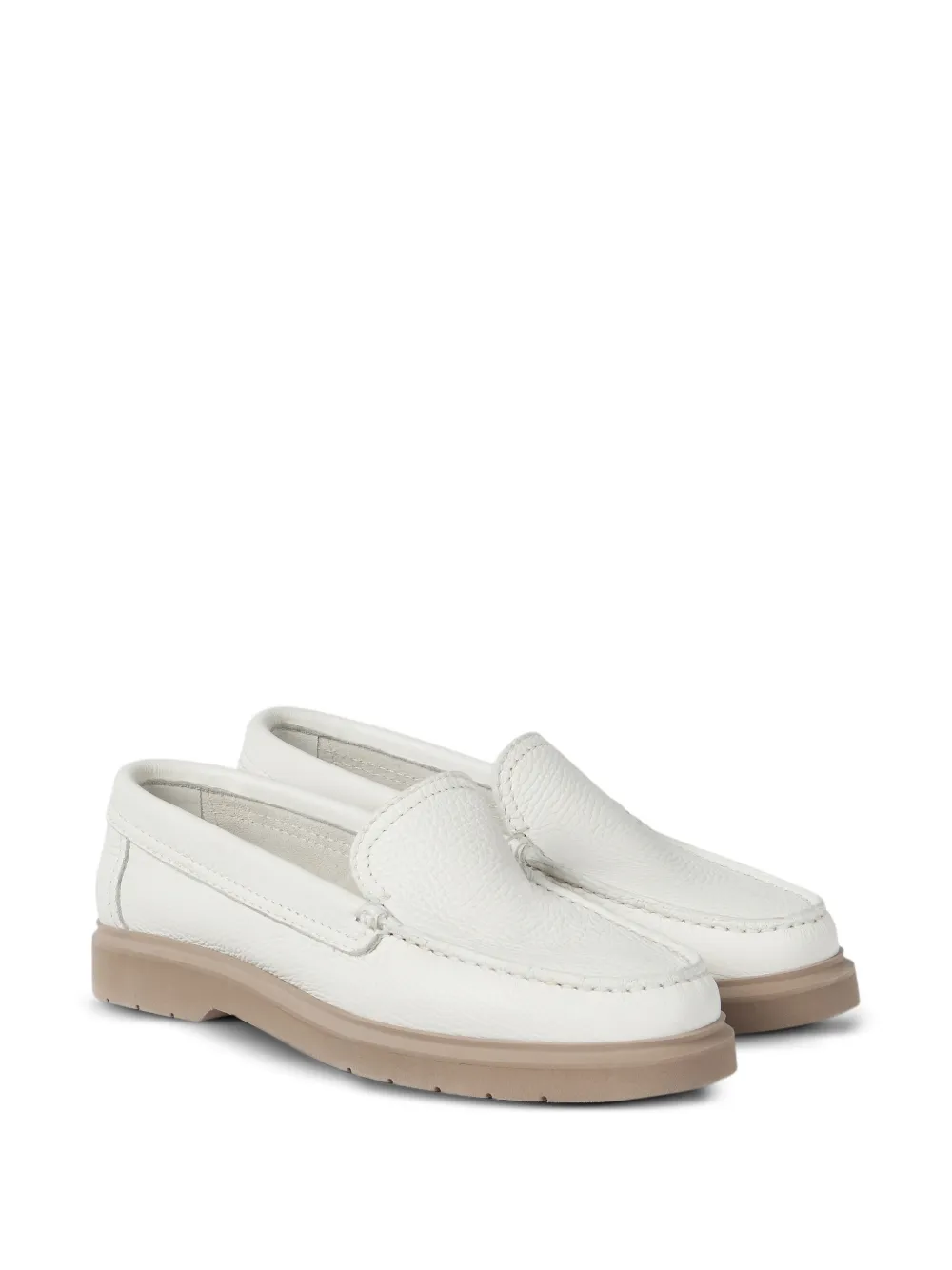 Brunello Cucinelli Leren loafers Wit