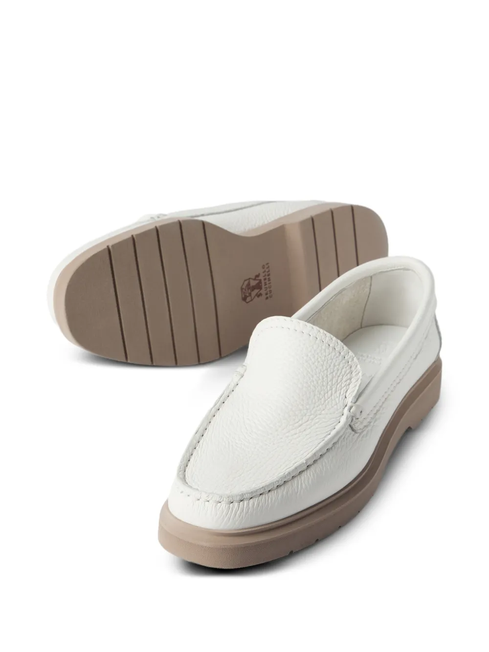 Brunello Cucinelli Leren loafers Wit