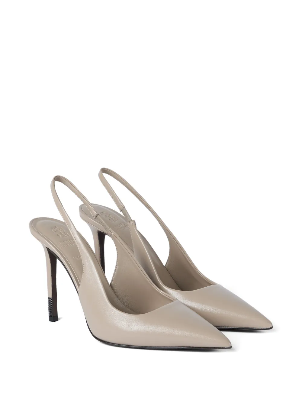 Brunello Cucinelli Slingback pumps met puntige neus Grijs