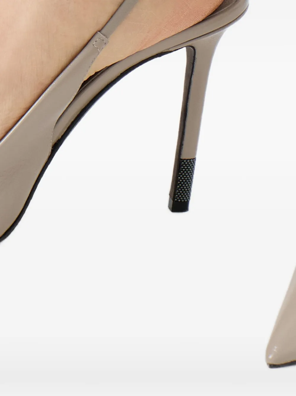 Brunello Cucinelli Slingback pumps met puntige neus Grijs