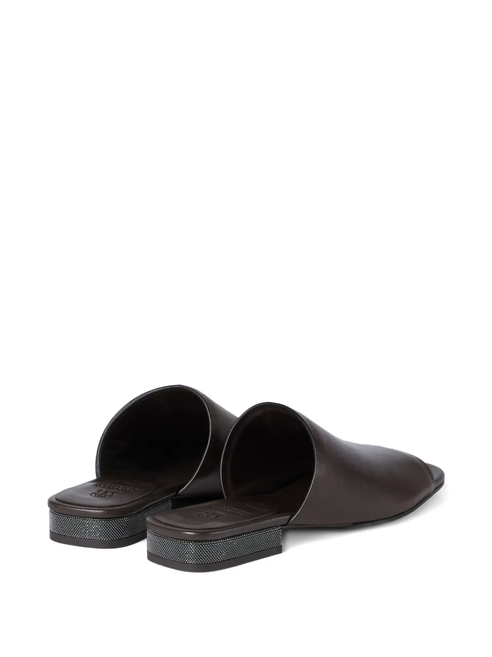 Brunello Cucinelli Sandalen met monili details Bruin