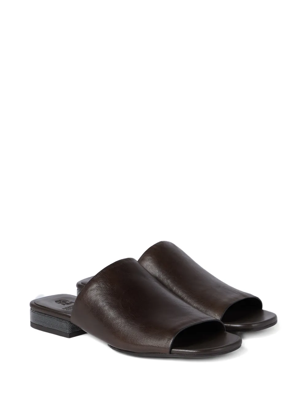 Brunello Cucinelli Sandalen met monili details Bruin