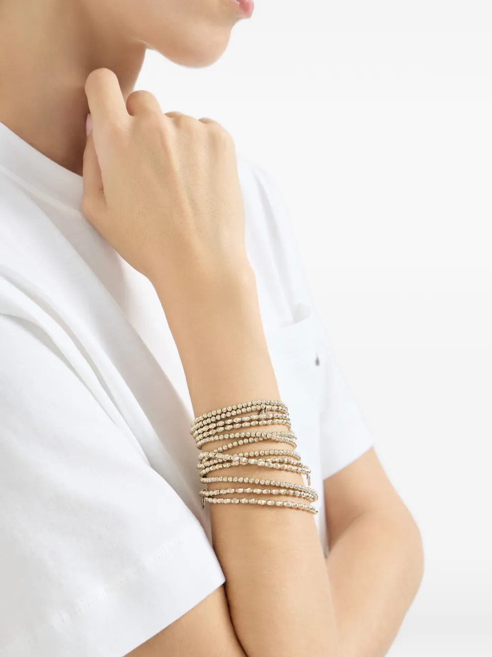 Brunello Cucinelli Wikkelarmband - Goud