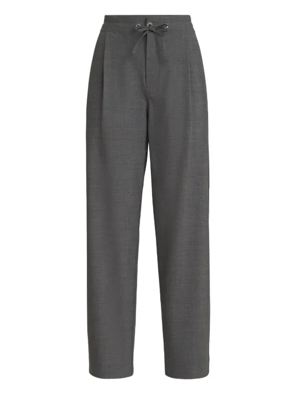 Brunello Cucinelli Drawstring Tailored Trousers in Grey