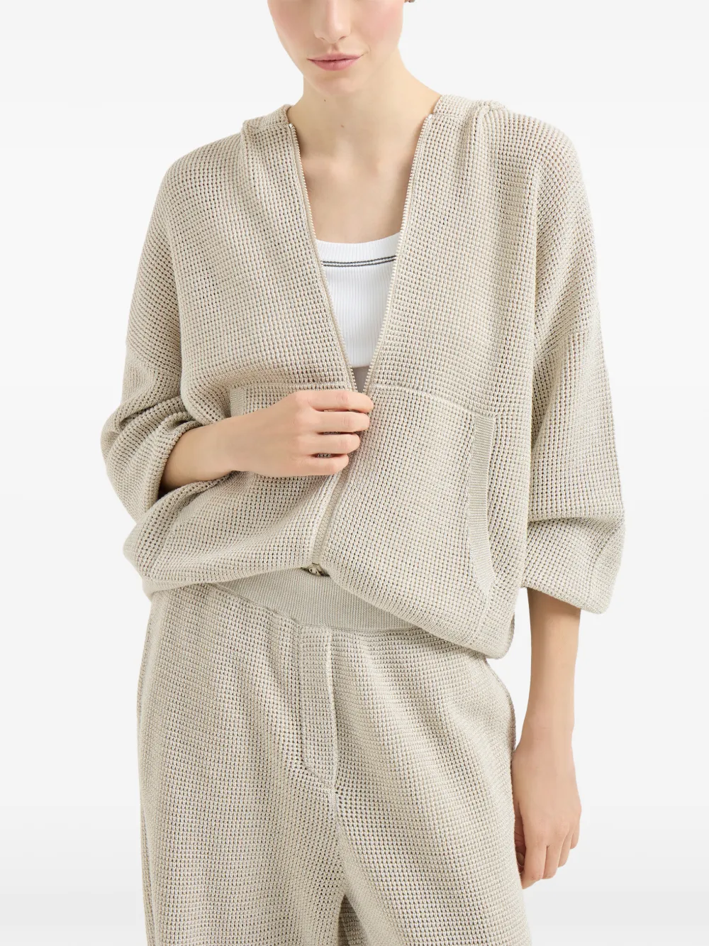  Brunello Cucinelli Zip-up Cardigan - Neutrals 