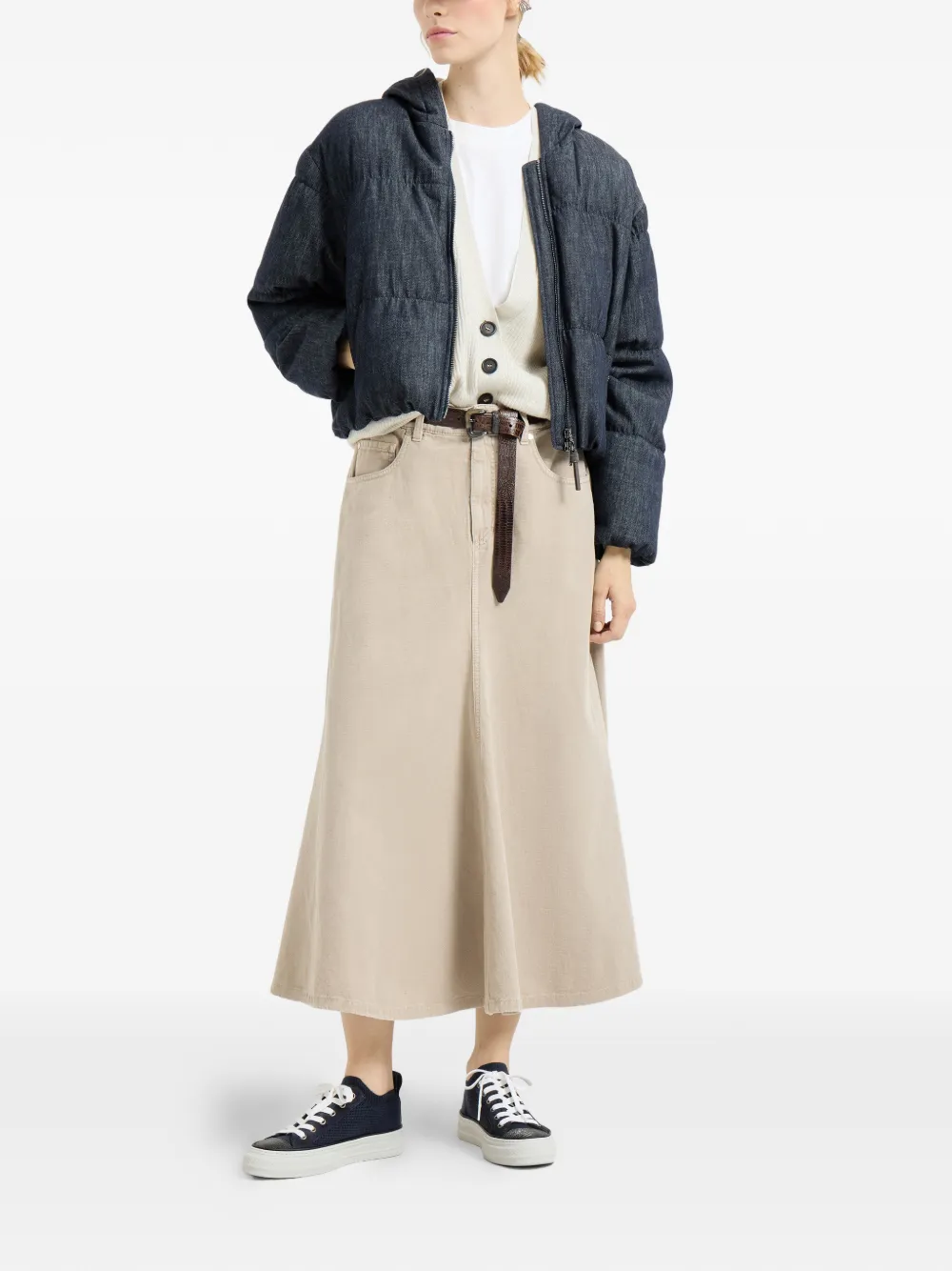  Brunello Cucinelli Ribbed Pocket Cardigan - Neutrals 
