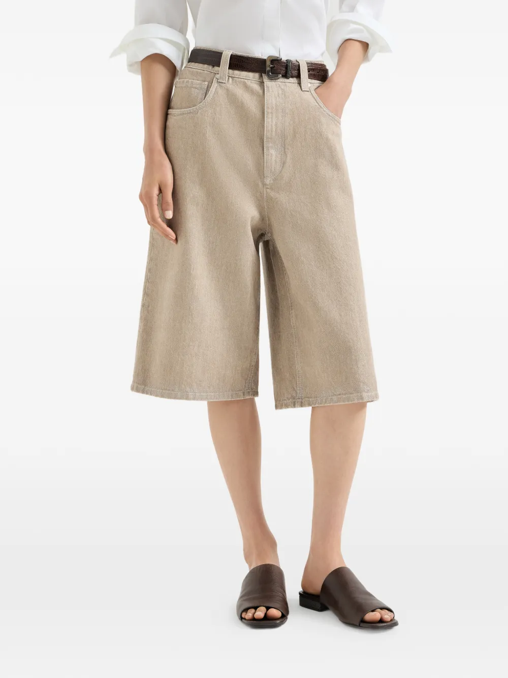  Brunello Cucinelli Button-fastening Shorts - Neutrals 