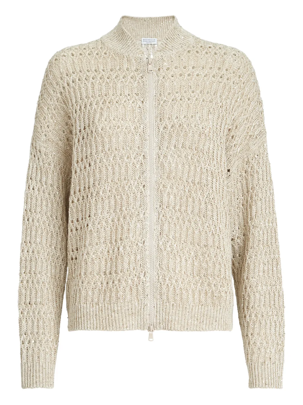 Brunello Cucinelli zip-up cardigan - Toni neutri