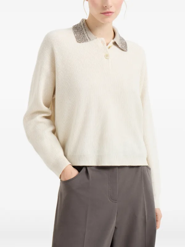 Brunello Cucinelli スパンコールカラーセーター | ニュートラル