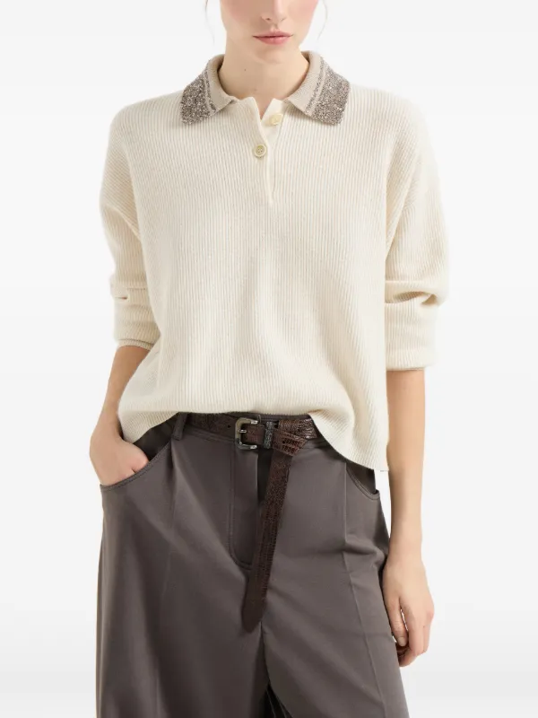 着用数回❤️BRUNELLO CUCINELLI スパンコール ニット Brunello Cucinelli スパンコールカラーセーター | ニュートラル