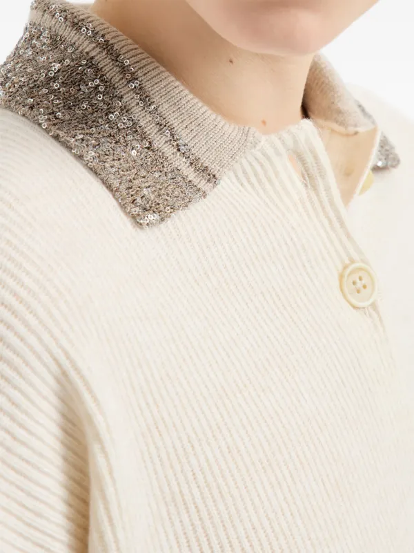 着用数回❤️BRUNELLO CUCINELLI スパンコール ニット Brunello Cucinelli スパンコールカラーセーター | ニュートラル