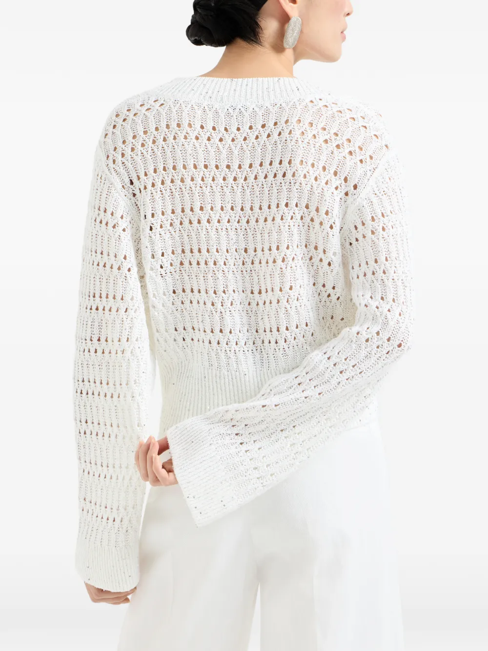 Brunello Cucinelli Vネック セーター | ホワイト | FARFETCH JP