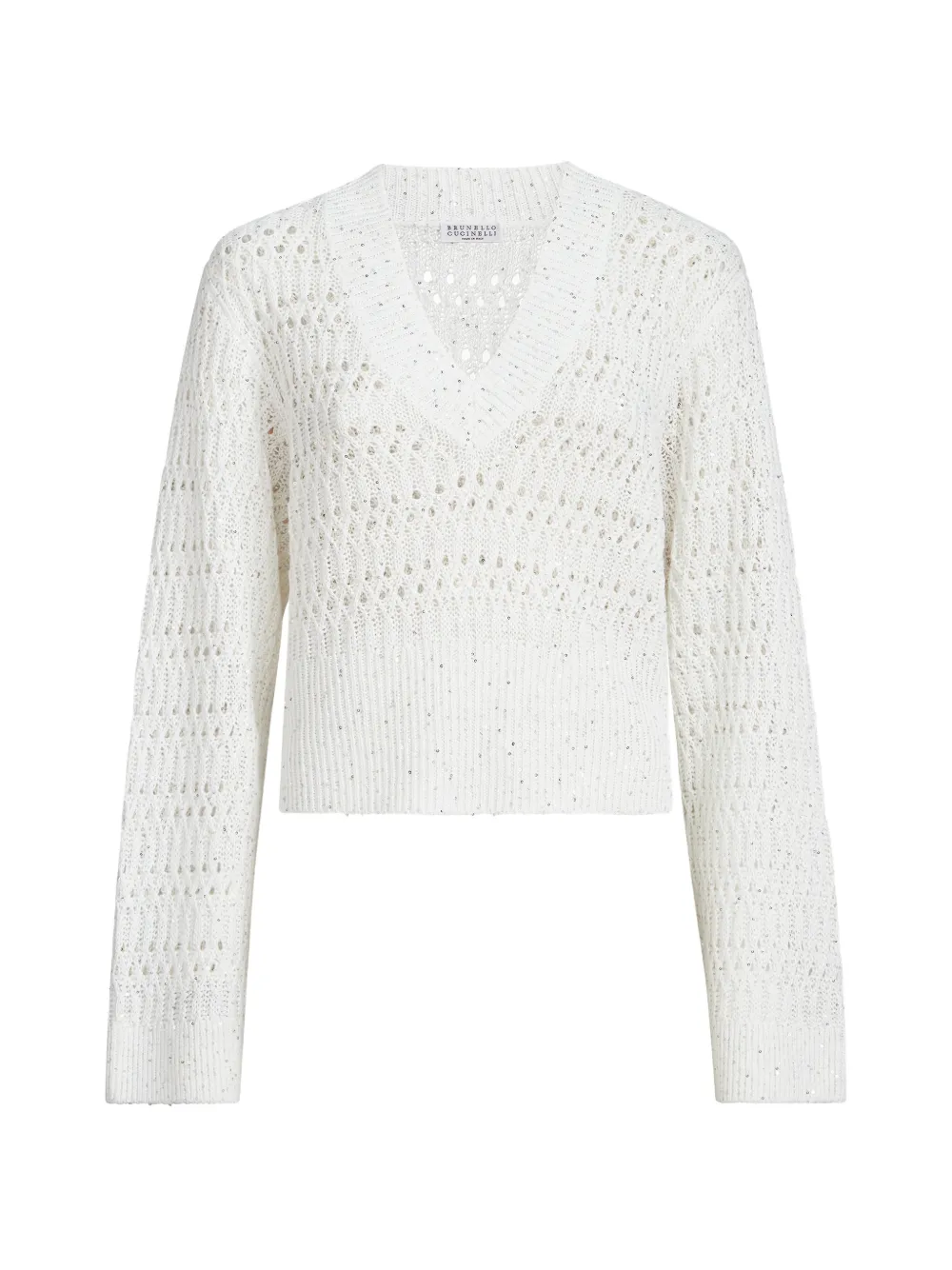 Brunello Cucinelli V-neck sweater - Bianco