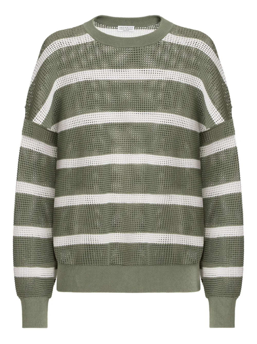 Brunello Cucinelli striped sweater - Verde