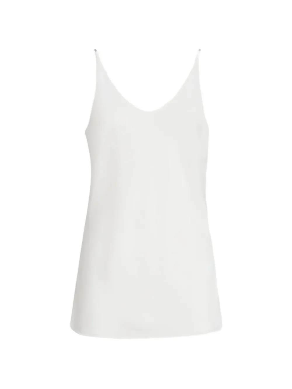 Brunello Cucinelli silk strap top - Bianco