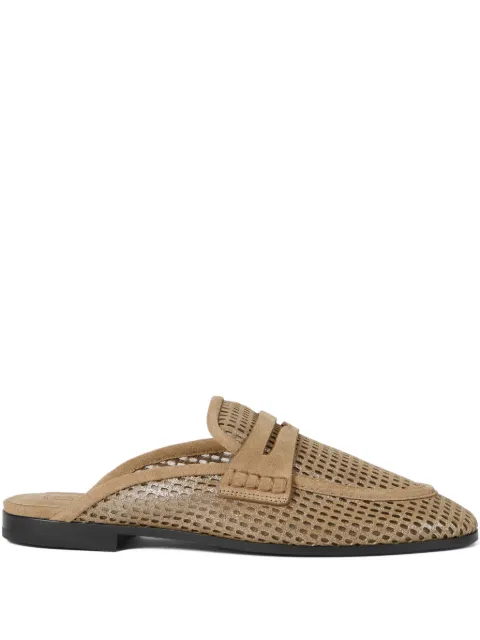 Brunello Cucinelli leather flat mules