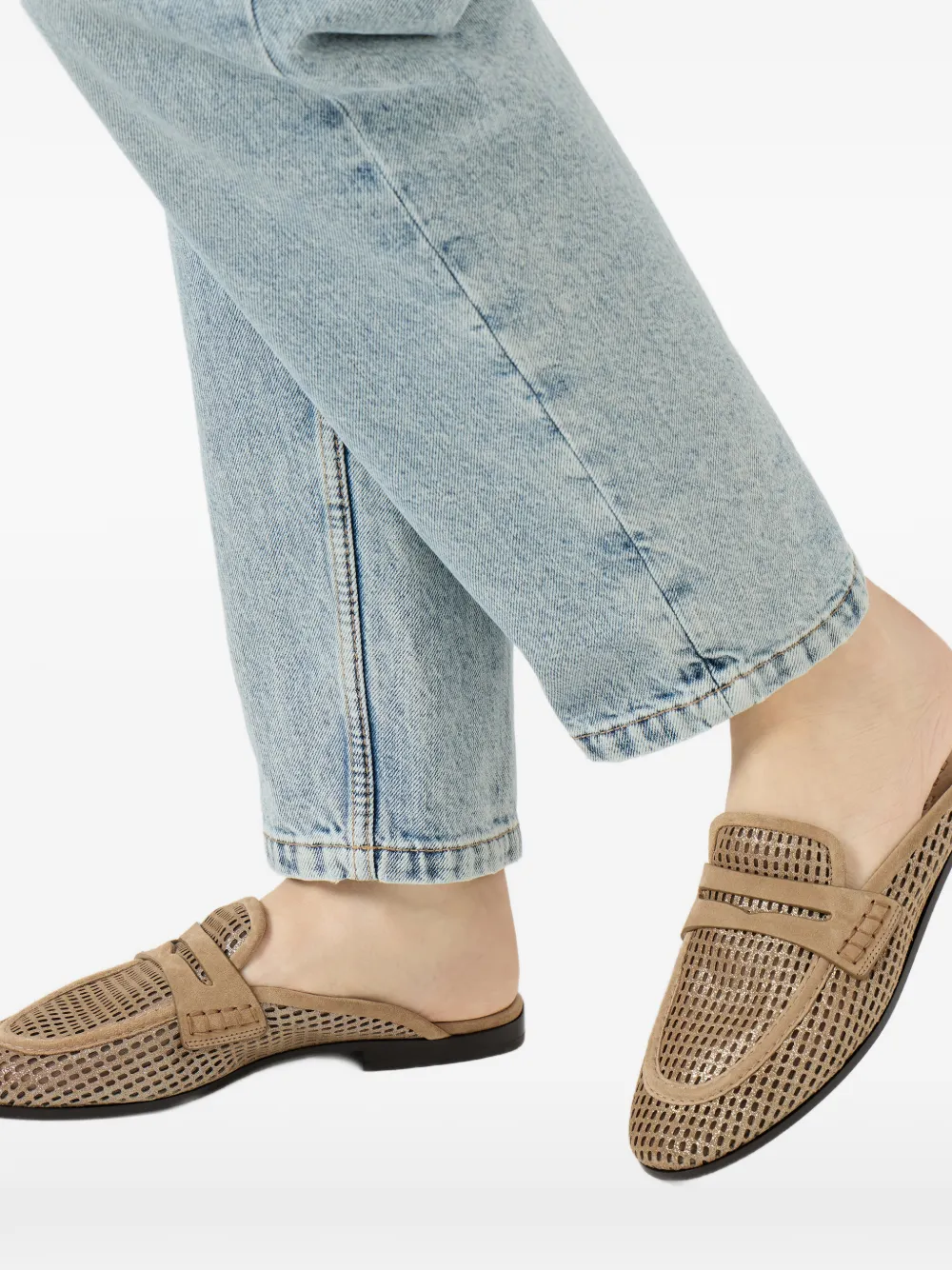 Brunello Cucinelli Leren muiltjes Beige