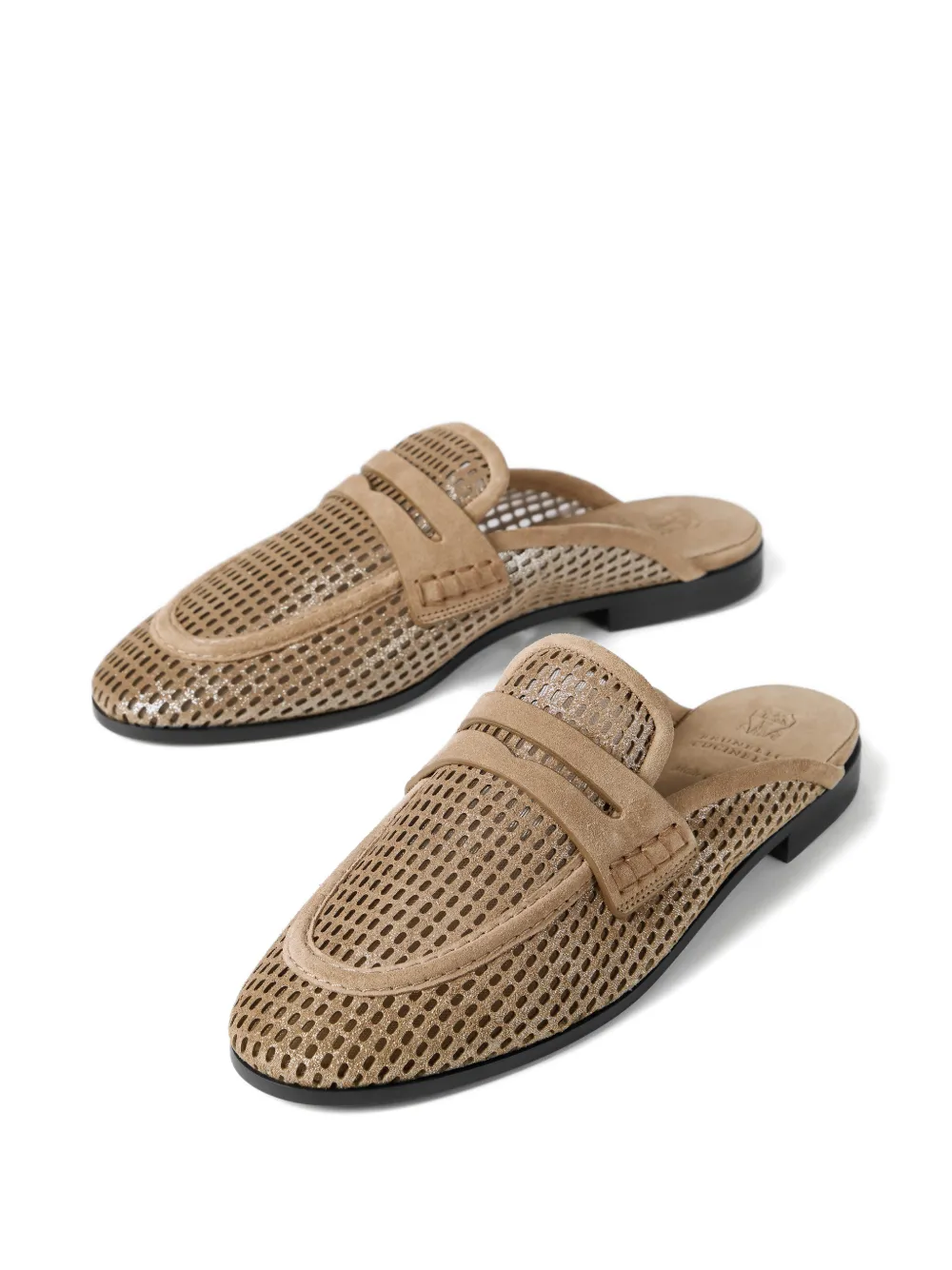 Brunello Cucinelli Leren muiltjes Beige