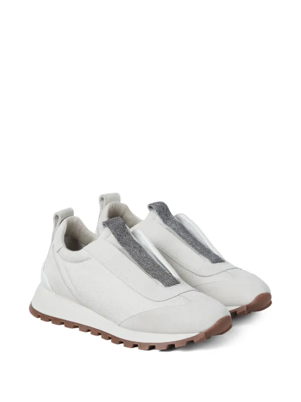 Brunello Cucinelli モニーレ キャンバススニーカー | ニュートラル