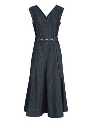 farfetch denim dress DSQUARED2 Distressed Denim Dress | Blue