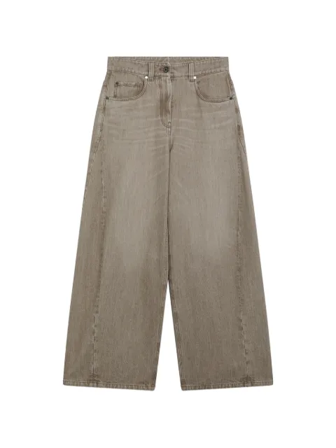 Brunello Cucinelli 와이드 코튼 진