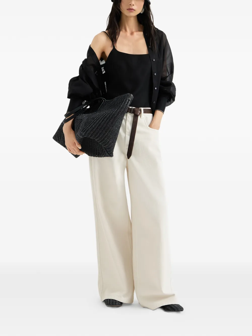 Brunello Cucinelli Tanktop met Monili-detail Zwart