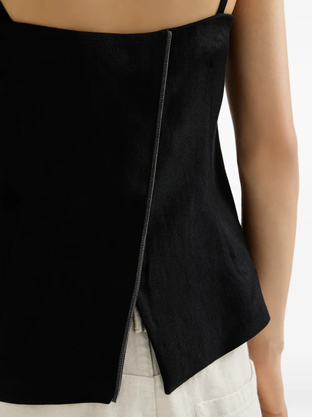 Brunello Cucinelli Tanktop met Monili-detail Zwart