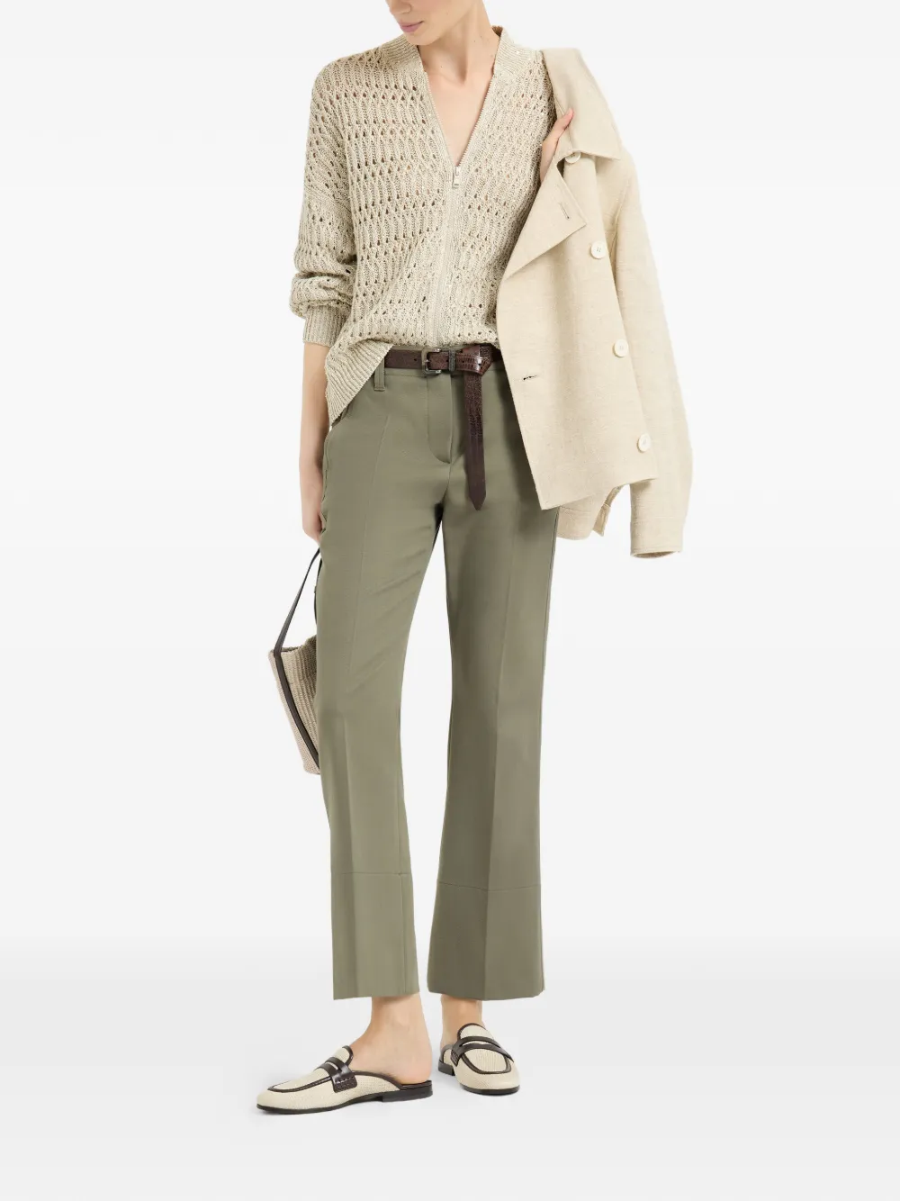 Brunello Cucinelli belt-loop trousers | Flared & Bell-Bottom Pants | Image 2