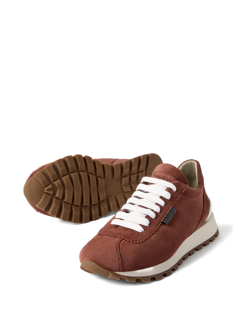 Brunello Cucinelli Suède sneakers Rood