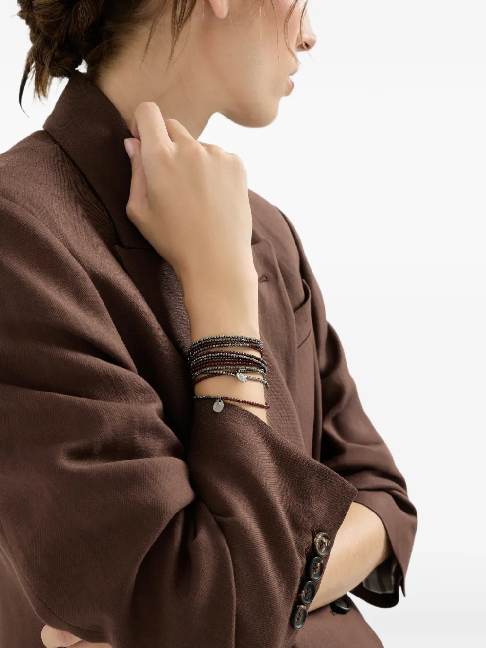 Brunello Cucinelli adjustable-length wrap bracelet | Image 2