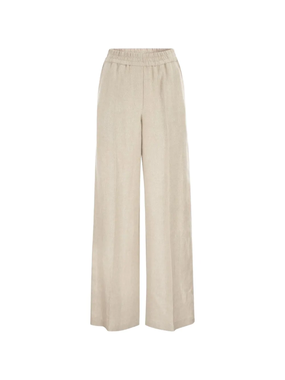 Brunello Cucinelli Broek met elastische tailleband Beige