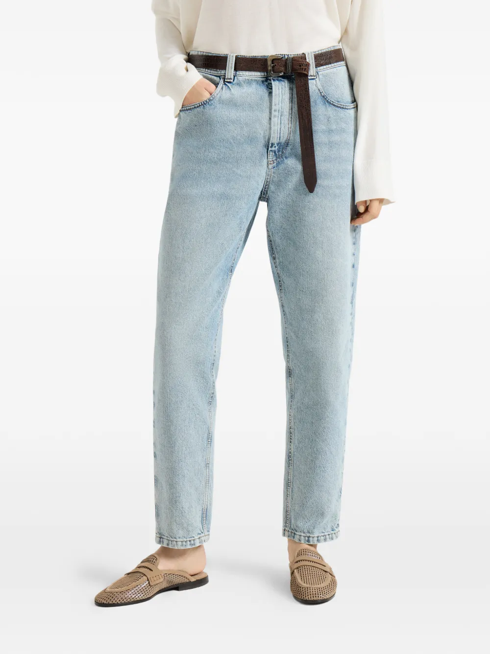 Brunello Cucinelli Jeans met vijf zakken Blauw