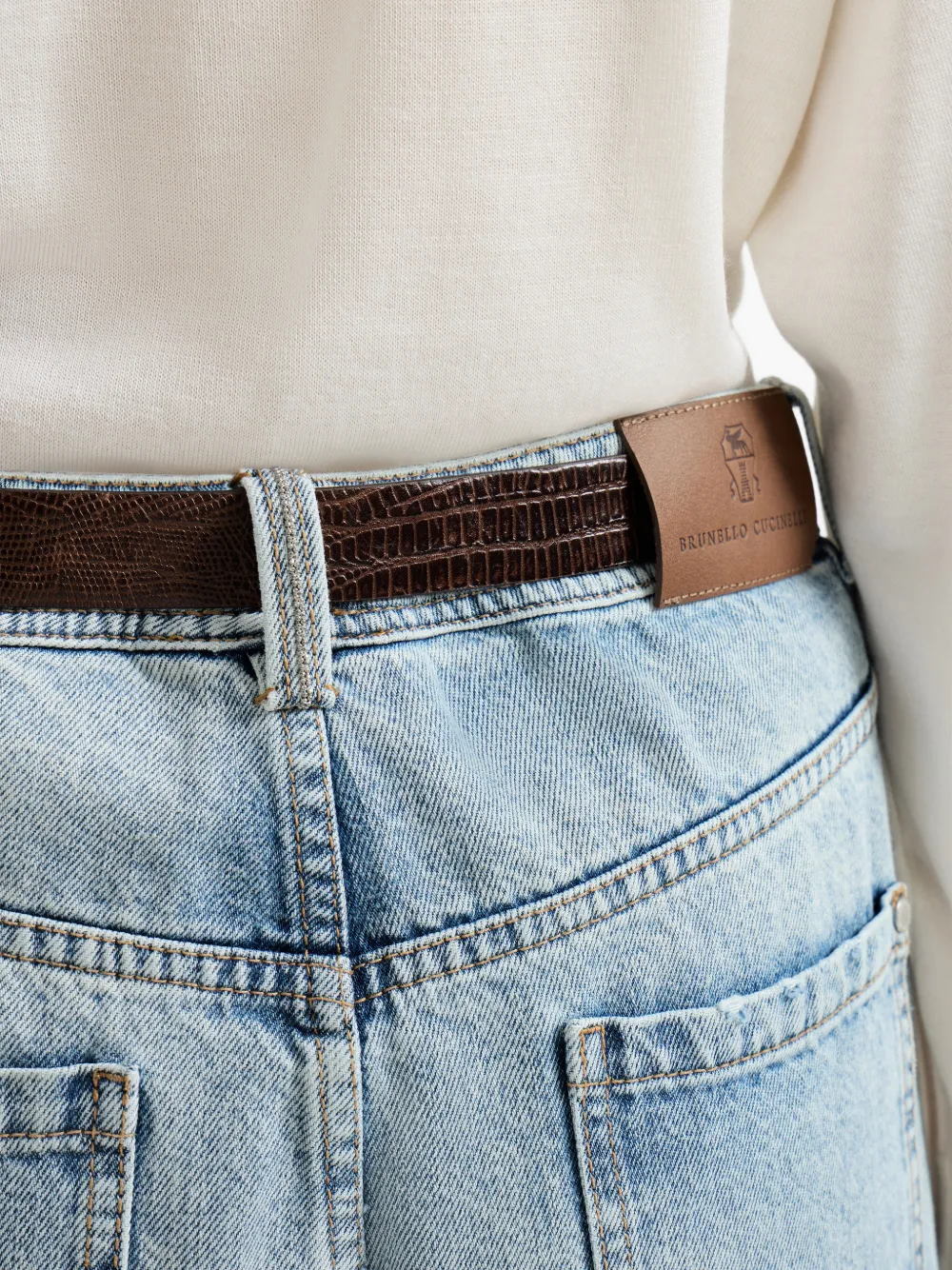 Brunello Cucinelli Jeans met vijf zakken Blauw