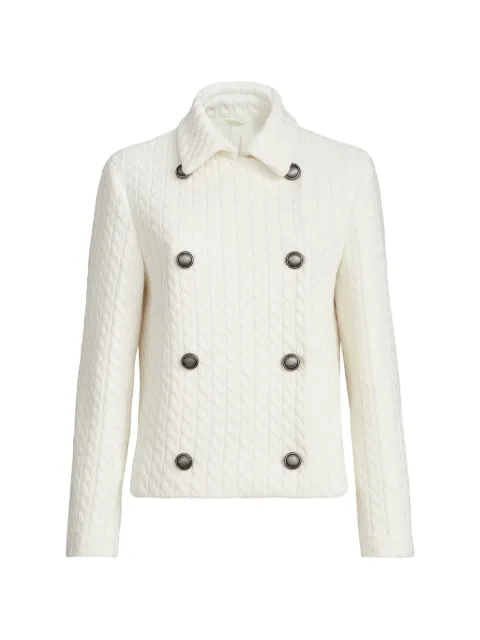 Brunello Cucinelli cable-knit buttoned blazer