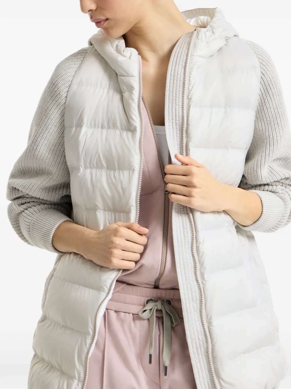 Brunello Cucinelli Jack met capuchon Wit