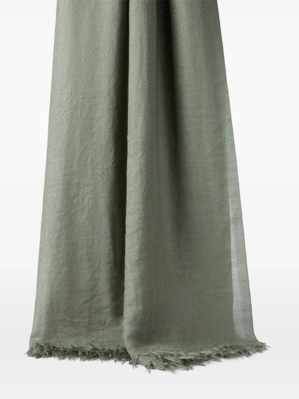  Brunello Cucinelli Fringed Scarf - Green 