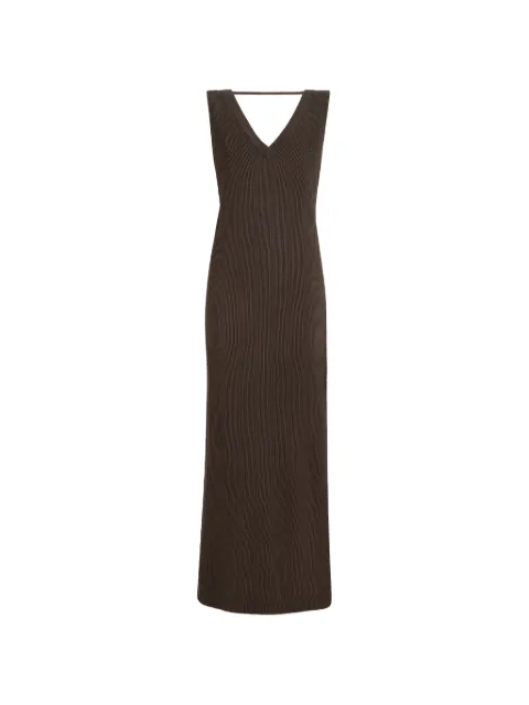 Brunello Cucinelli cotton rib knit dress with monili