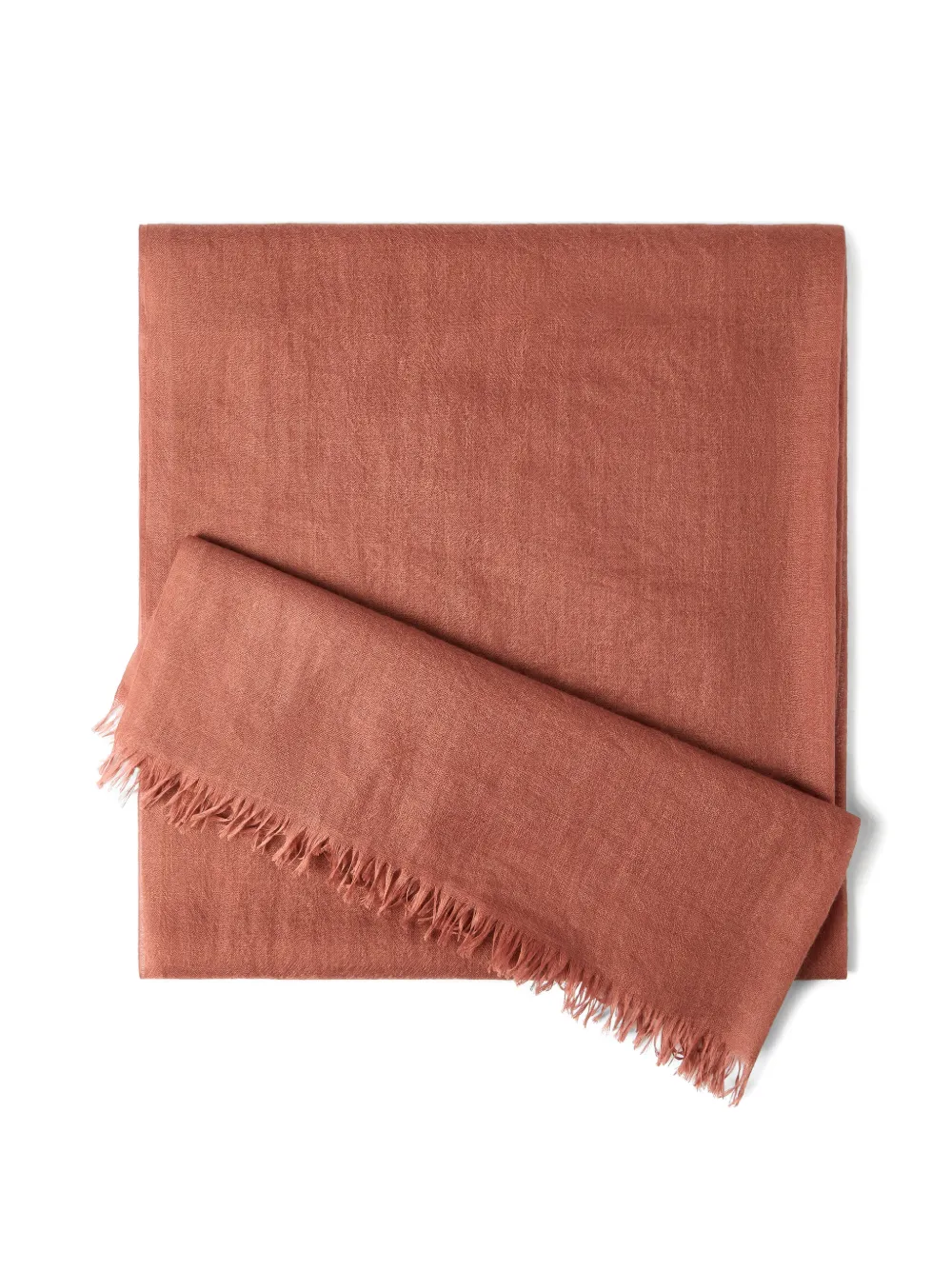 Brunello Cucinelli fringed scarf - Arancione