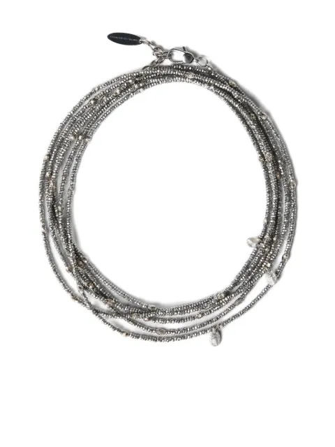 Brunello Cucinelli pulsera en plata de ley 