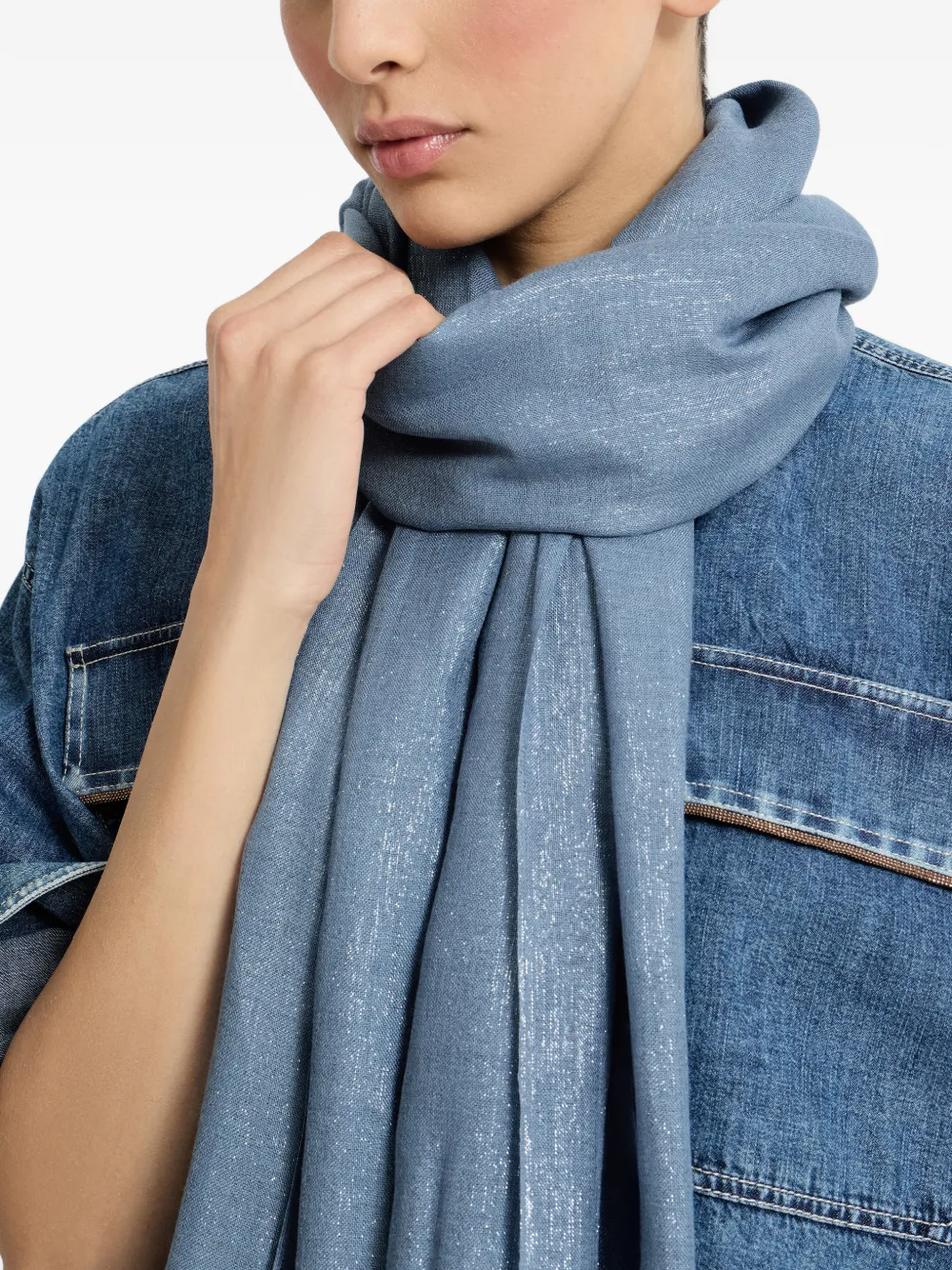 Sparkling Fringed Scarf