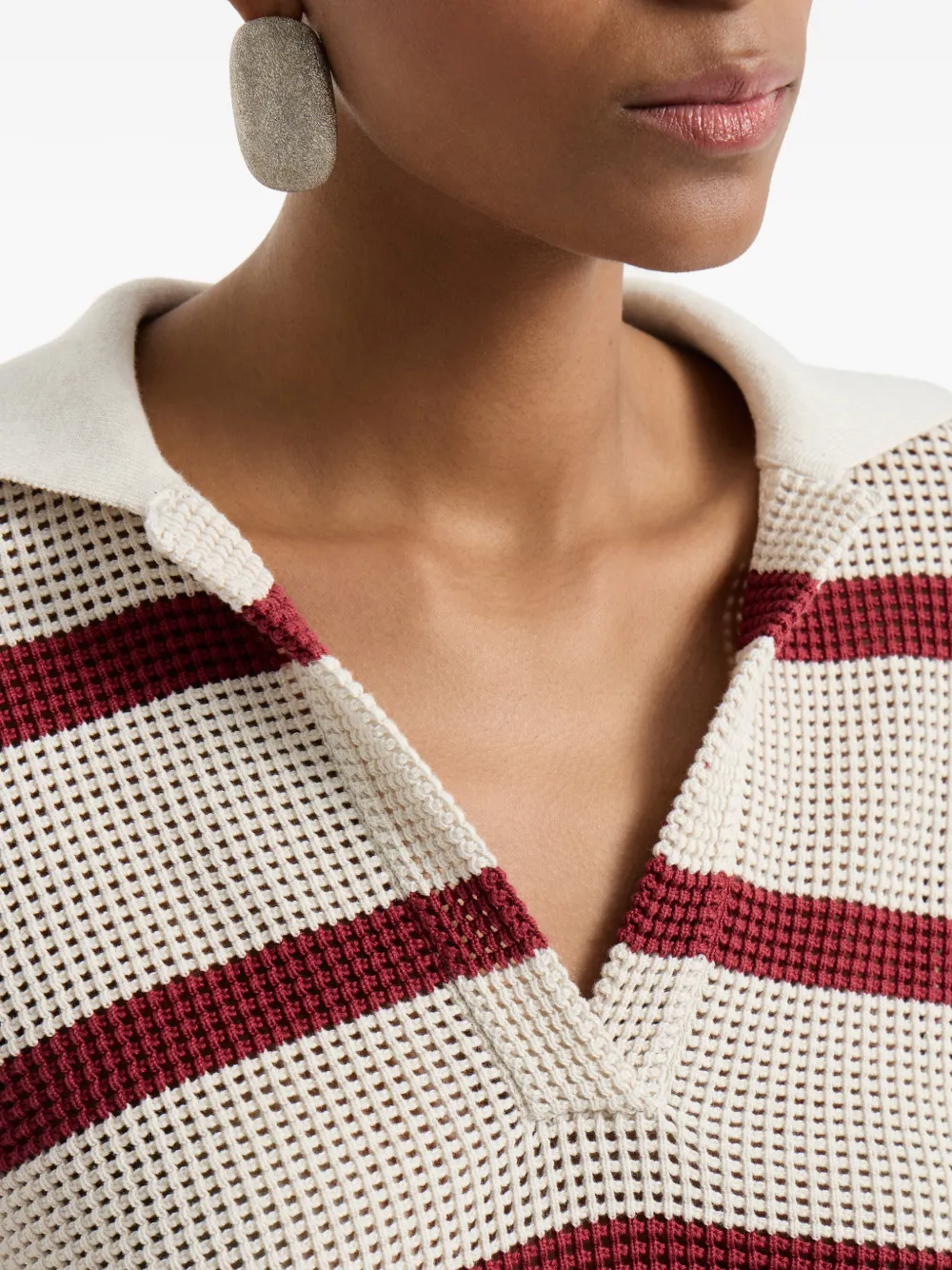 Brunello Cucinelli Gestreepte trui Beige