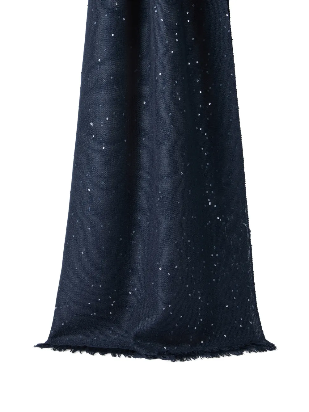  Brunello Cucinelli Fringed Scarf - Blue 