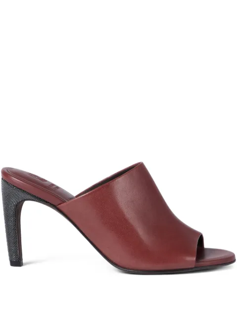 Brunello Cucinelli round-toe embellished-heel sandals