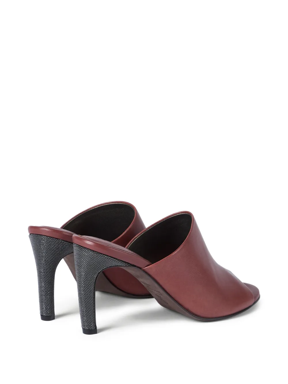 Brunello Cucinelli Sandalen met verfraaide hak en ronde neus Rood