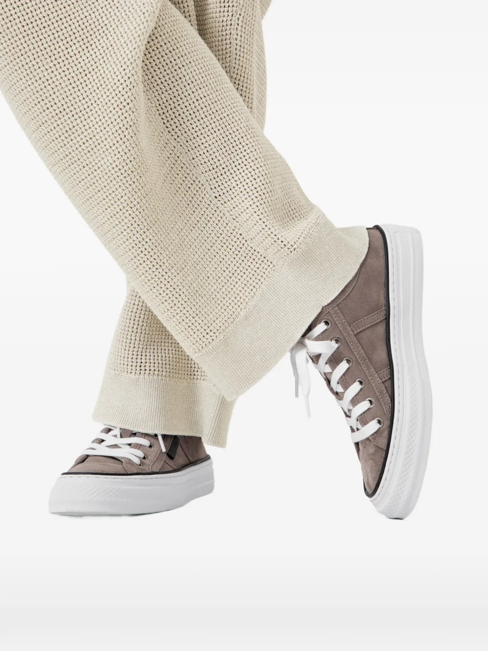 Brunello Cucinelli Suède sneakers Bruin